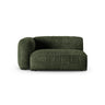 Martina Modulares Sofa Sitzelement, Linke Seite, Sitztiefe 90 cm, aus Samt in Grün (Vogue 11), 160x120 cm von Micadoni – Bild 1