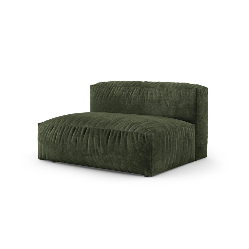 Martina Modulares Sofa Sitzelement, Linke Seite, Sitztiefe 90 cm, aus Samt in Grün (Vogue 11), 160x120 cm von Micadoni – Bild 3