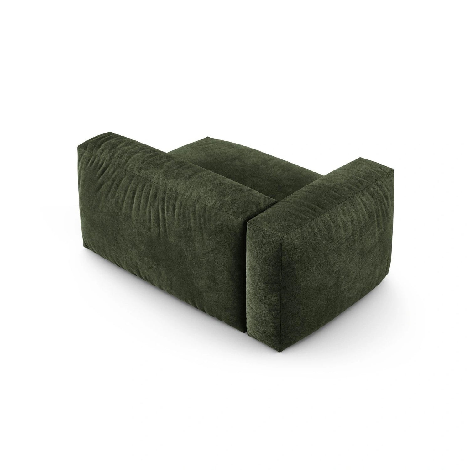 Martina Modulares Sofa Sitzelement, Linke Seite, Sitztiefe 90 cm, aus Samt in Grün (Vogue 11), 160x120 cm von Micadoni – Bild 4