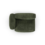 Martina Modulares Sofa Sitzelement, Linke Seite, Sitztiefe 90 cm, aus Samt in Grün (Vogue 11), 160x120 cm von Micadoni – Bild 5