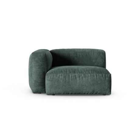 Martina Modulares Sofa Sitzelement, Linke Seite, Sitztiefe 90 cm, aus Samt in Petrol (Vogue 12), 120x120 cm von Micadoni – Bild 1