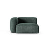 Martina Modulares Sofa Sitzelement, Linke Seite, Sitztiefe 90 cm, aus Samt in Petrol (Vogue 12), 120x120 cm von Micadoni – Bild 1