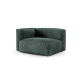 Martina Modulares Sofa Sitzelement, Linke Seite, Sitztiefe 90 cm, aus Samt in Petrol (Vogue 12), 120x120 cm von Micadoni – Bild 3