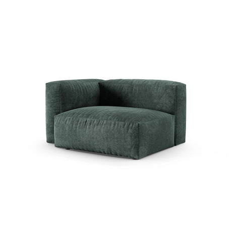 Martina Modulares Sofa Sitzelement, Linke Seite, Sitztiefe 90 cm, aus Samt in Petrol (Vogue 12), 120x120 cm von Micadoni – Bild 3