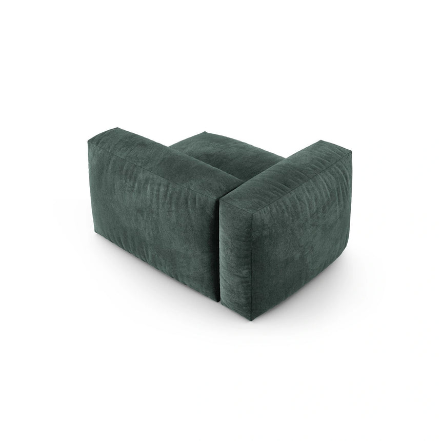 Martina Modulares Sofa Sitzelement, Linke Seite, Sitztiefe 90 cm, aus Samt in Petrol (Vogue 12), 120x120 cm von Micadoni – Bild 4