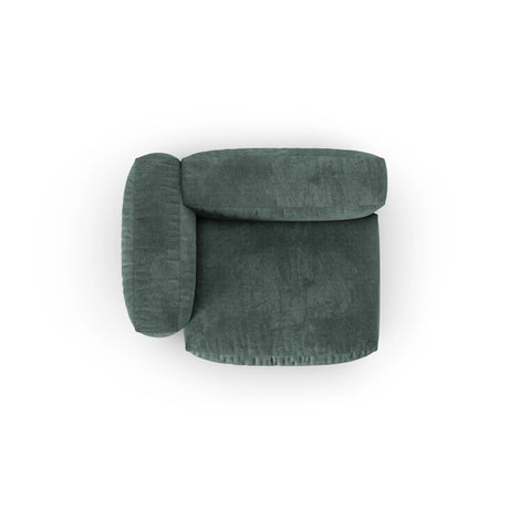 Martina Modulares Sofa Sitzelement, Linke Seite, Sitztiefe 90 cm, aus Samt in Petrol (Vogue 12), 120x120 cm von Micadoni – Bild 5