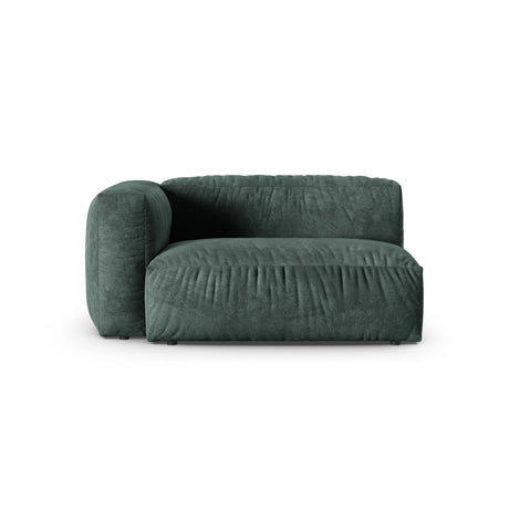 Martina Modulares Sofa Sitzelement, Linke Seite, Sitztiefe 90 cm, aus Samt in Petrol (Vogue 12), 160x120 cm von Micadoni – Bild 1