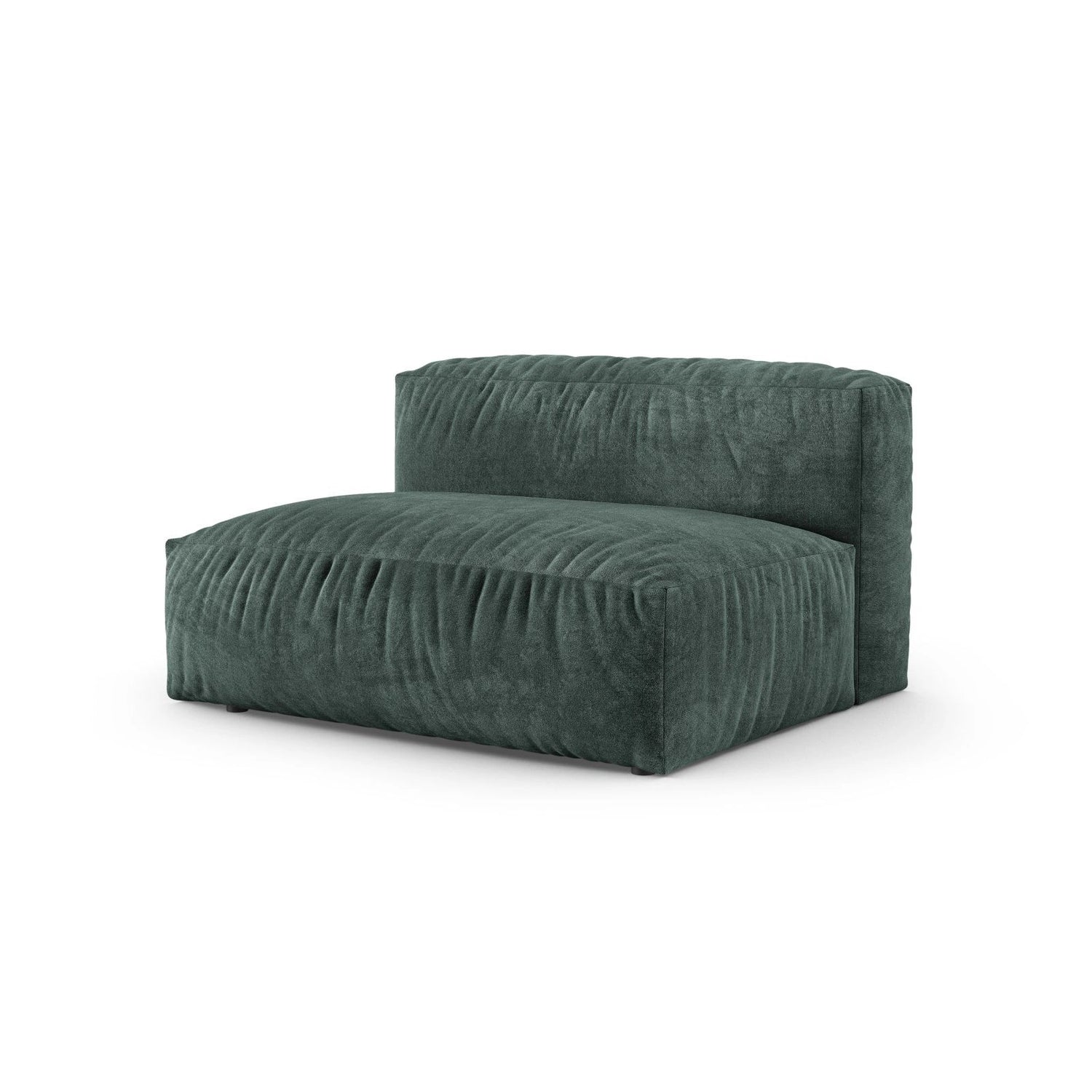 Martina Modulares Sofa Sitzelement, Linke Seite, Sitztiefe 90 cm, aus Samt in Petrol (Vogue 12), 160x120 cm von Micadoni – Bild 3