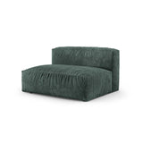 Martina Modulares Sofa Sitzelement, Linke Seite, Sitztiefe 90 cm, aus Samt in Petrol (Vogue 12), 160x120 cm von Micadoni – Bild 3