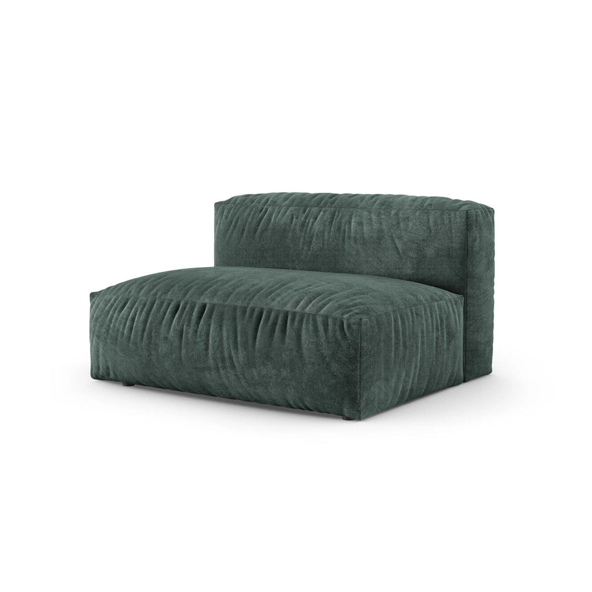 Martina Modulares Sofa Sitzelement, Linke Seite, Sitztiefe 90 cm, aus Samt in Petrol (Vogue 12), 160x120 cm von Micadoni – Bild 3
