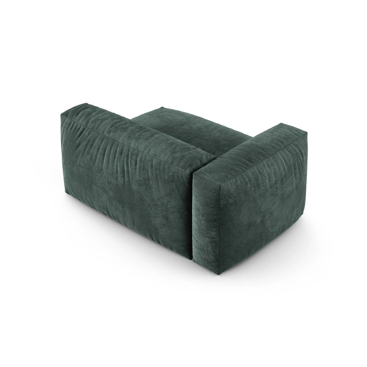 Martina Modulares Sofa Sitzelement, Linke Seite, Sitztiefe 90 cm, aus Samt in Petrol (Vogue 12), 160x120 cm von Micadoni – Bild 4
