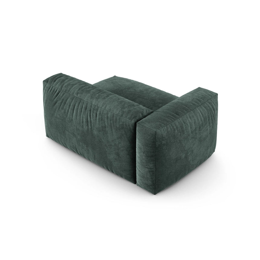 Martina Modulares Sofa Sitzelement, Linke Seite, Sitztiefe 90 cm, aus Samt in Petrol (Vogue 12), 160x120 cm von Micadoni – Bild 4