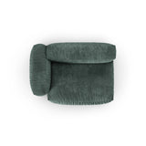 Martina Modulares Sofa Sitzelement, Linke Seite, Sitztiefe 90 cm, aus Samt in Petrol (Vogue 12), 160x120 cm von Micadoni – Bild 5
