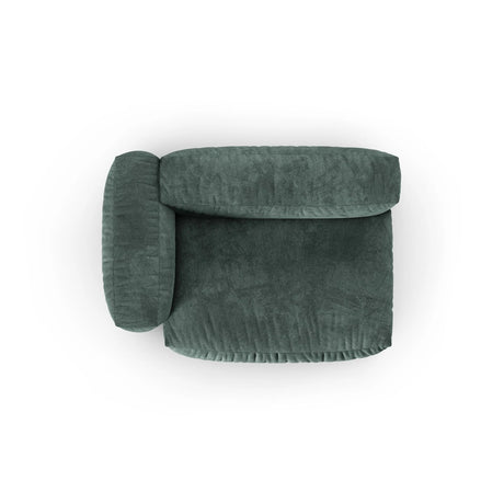 Martina Modulares Sofa Sitzelement, Linke Seite, Sitztiefe 90 cm, aus Samt in Petrol (Vogue 12), 160x120 cm von Micadoni – Bild 5