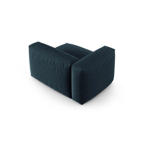 Martina Modulares Sofa Sitzelement, Linke Seite, Sitztiefe 90 cm, aus Strukturierter Stoff in Blau Jeans (Boston Ocean), 120x120 cm von Micadoni – Bild 4