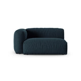 Martina Modulares Sofa Sitzelement, Linke Seite, Sitztiefe 90 cm, aus Strukturierter Stoff in Blau Jeans (Boston Ocean), 160x120 cm von Micadoni – Bild 1