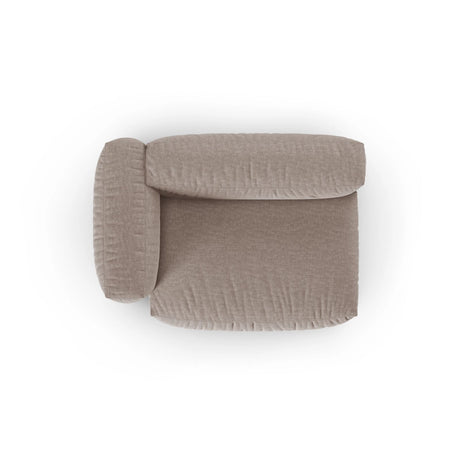 Martina Modulares Sofa Sitzelement, Linke Seite, Sitztiefe 90 cm, aus Strukturierter Stoff in Dunkelbeige (Boston Trufa), 160x120 cm von Micadoni – Bild 5