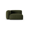 Martina Modulares Sofa Sitzelement, Linke Seite, Sitztiefe 90 cm, aus Strukturierter Stoff in Grün (Boston Forest), 120x120 cm von Micadoni – Bild 1