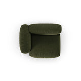 Martina Modulares Sofa Sitzelement, Linke Seite, Sitztiefe 90 cm, aus Strukturierter Stoff in Grün (Boston Forest), 120x120 cm von Micadoni – Bild 5