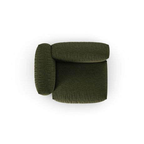 Martina Modulares Sofa Sitzelement, Linke Seite, Sitztiefe 90 cm, aus Strukturierter Stoff in Grün (Boston Forest), 120x120 cm von Micadoni – Bild 5