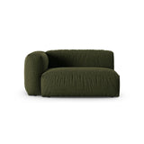 Martina Modulares Sofa Sitzelement, Linke Seite, Sitztiefe 90 cm, aus Strukturierter Stoff in Grün (Boston Forest), 160x120 cm von Micadoni – Bild 1