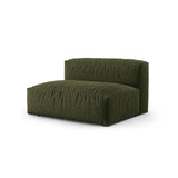 Martina Modulares Sofa Sitzelement, Linke Seite, Sitztiefe 90 cm, aus Strukturierter Stoff in Grün (Boston Forest), 160x120 cm von Micadoni – Bild 3