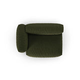 Martina Modulares Sofa Sitzelement, Linke Seite, Sitztiefe 90 cm, aus Strukturierter Stoff in Grün (Boston Forest), 160x120 cm von Micadoni – Bild 5
