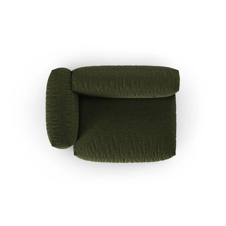 Martina Modulares Sofa Sitzelement, Linke Seite, Sitztiefe 90 cm, aus Strukturierter Stoff in Grün (Boston Forest), 160x120 cm von Micadoni – Bild 5