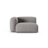 Martina Modulares Sofa Sitzelement, Linke Seite, Sitztiefe 90 cm, aus Strukturierter Stoff in Hellgrau (Boston Light Grey), 120x120 cm von Micadoni – Bild 1