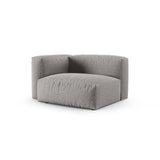 Martina Modulares Sofa Sitzelement, Linke Seite, Sitztiefe 90 cm, aus Strukturierter Stoff in Hellgrau (Boston Light Grey), 120x120 cm von Micadoni – Bild 3