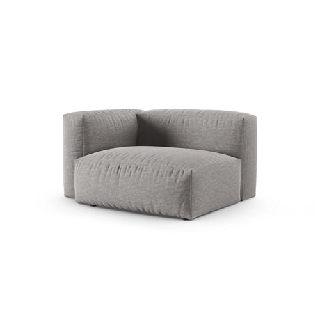 Martina Modulares Sofa Sitzelement, Linke Seite, Sitztiefe 90 cm, aus Strukturierter Stoff in Hellgrau (Boston Light Grey), 120x120 cm von Micadoni – Bild 3
