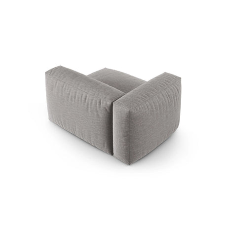 Martina Modulares Sofa Sitzelement, Linke Seite, Sitztiefe 90 cm, aus Strukturierter Stoff in Hellgrau (Boston Light Grey), 120x120 cm von Micadoni – Bild 4