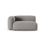 Martina Modulares Sofa Sitzelement, Linke Seite, Sitztiefe 90 cm, aus Strukturierter Stoff in Hellgrau (Boston Light Grey), 160x120 cm von Micadoni – Bild 1