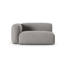 Martina Modulares Sofa Sitzelement, Linke Seite, Sitztiefe 90 cm, aus Strukturierter Stoff in Hellgrau (Boston Light Grey), 160x120 cm von Micadoni – Bild 1