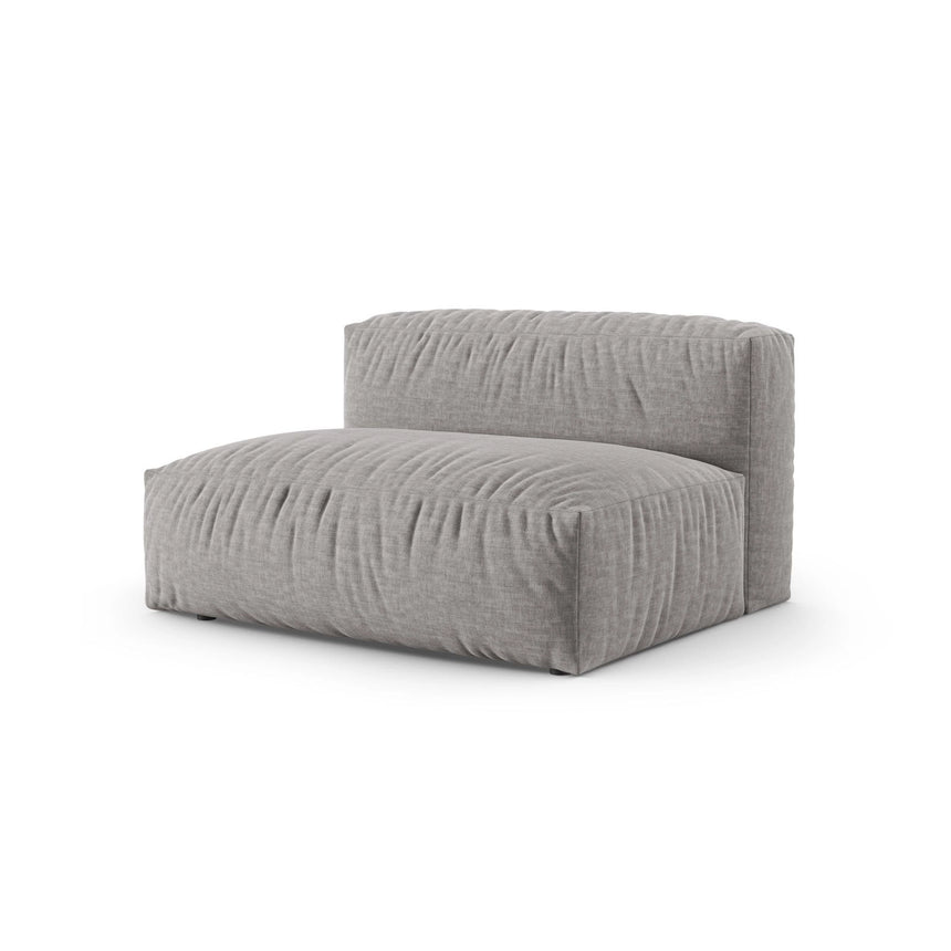 Martina Modulares Sofa Sitzelement, Linke Seite, Sitztiefe 90 cm, aus Strukturierter Stoff in Hellgrau (Boston Light Grey), 160x120 cm von Micadoni – Bild 3