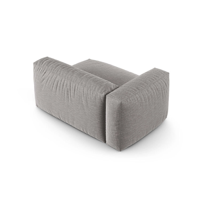 Martina Modulares Sofa Sitzelement, Linke Seite, Sitztiefe 90 cm, aus Strukturierter Stoff in Hellgrau (Boston Light Grey), 160x120 cm von Micadoni – Bild 4