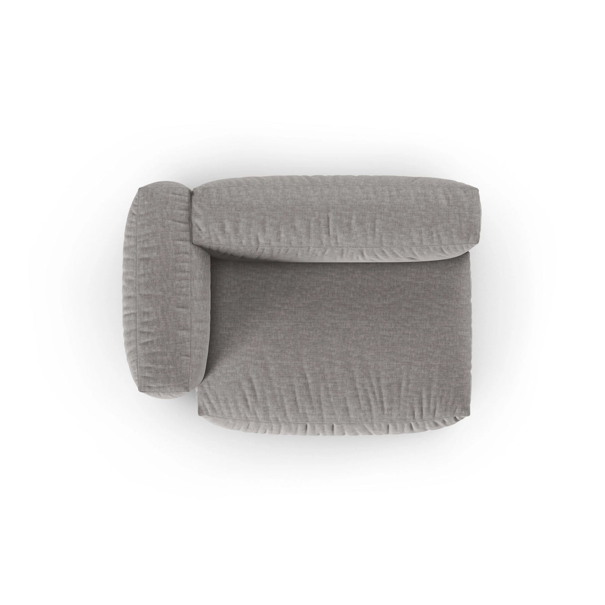 Martina Modulares Sofa Sitzelement, Linke Seite, Sitztiefe 90 cm, aus Strukturierter Stoff in Hellgrau (Boston Light Grey), 160x120 cm von Micadoni – Bild 5