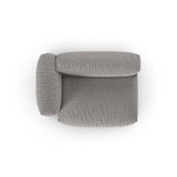 Martina Modulares Sofa Sitzelement, Linke Seite, Sitztiefe 90 cm, aus Strukturierter Stoff in Hellgrau (Boston Light Grey), 160x120 cm von Micadoni – Bild 5
