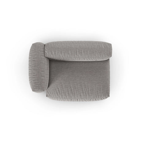 Martina Modulares Sofa Sitzelement, Linke Seite, Sitztiefe 90 cm, aus Strukturierter Stoff in Hellgrau (Boston Light Grey), 160x120 cm von Micadoni – Bild 5