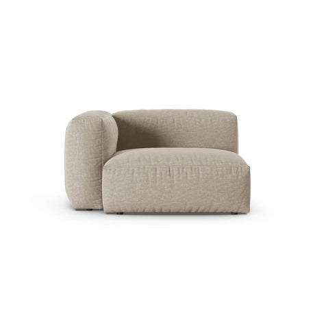 Martina Modulares Sofa Sitzelement, Linke Seite, Sitztiefe 90 cm, aus Strukturierter Stoff in Leichtes Beige (Boston Toffee), 120x120 cm von Micadoni – Bild 1