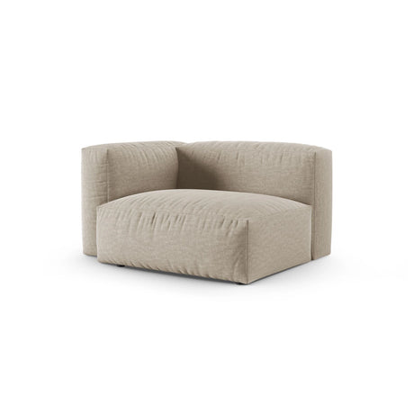 Martina Modulares Sofa Sitzelement, Linke Seite, Sitztiefe 90 cm, aus Strukturierter Stoff in Leichtes Beige (Boston Toffee), 120x120 cm von Micadoni – Bild 3