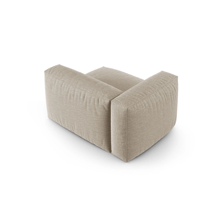 Martina Modulares Sofa Sitzelement, Linke Seite, Sitztiefe 90 cm, aus Strukturierter Stoff in Leichtes Beige (Boston Toffee), 120x120 cm von Micadoni – Bild 4