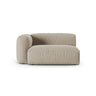 Martina Modulares Sofa Sitzelement, Linke Seite, Sitztiefe 90 cm, aus Strukturierter Stoff in Leichtes Beige (Boston Toffee), 160x120 cm von Micadoni – Bild 1