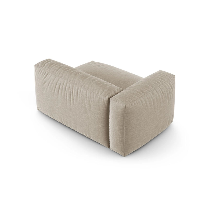 Martina Modulares Sofa Sitzelement, Linke Seite, Sitztiefe 90 cm, aus Strukturierter Stoff in Leichtes Beige (Boston Toffee), 160x120 cm von Micadoni – Bild 4