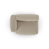 Martina Modulares Sofa Sitzelement, Linke Seite, Sitztiefe 90 cm, aus Strukturierter Stoff in Leichtes Beige (Boston Toffee), 160x120 cm von Micadoni – Bild 5