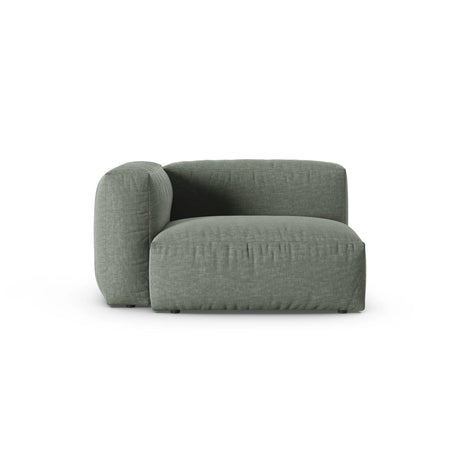 Martina Modulares Sofa Sitzelement, Linke Seite, Sitztiefe 90 cm, aus Strukturierter Stoff in Moosgrün (Boston Water Green), 120x120 cm von Micadoni – Bild 1