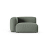 Martina Modulares Sofa Sitzelement, Linke Seite, Sitztiefe 90 cm, aus Strukturierter Stoff in Moosgrün (Boston Water Green), 120x120 cm von Micadoni – Bild 1