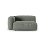 Martina Modulares Sofa Sitzelement, Linke Seite, Sitztiefe 90 cm, aus Strukturierter Stoff in Moosgrün (Boston Water Green), 160x120 cm von Micadoni – Bild 1