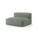 Martina Modulares Sofa Sitzelement, Linke Seite, Sitztiefe 90 cm, aus Strukturierter Stoff in Moosgrün (Boston Water Green), 160x120 cm von Micadoni – Bild 3