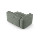 Martina Modulares Sofa Sitzelement, Linke Seite, Sitztiefe 90 cm, aus Strukturierter Stoff in Moosgrün (Boston Water Green), 160x120 cm von Micadoni – Bild 4